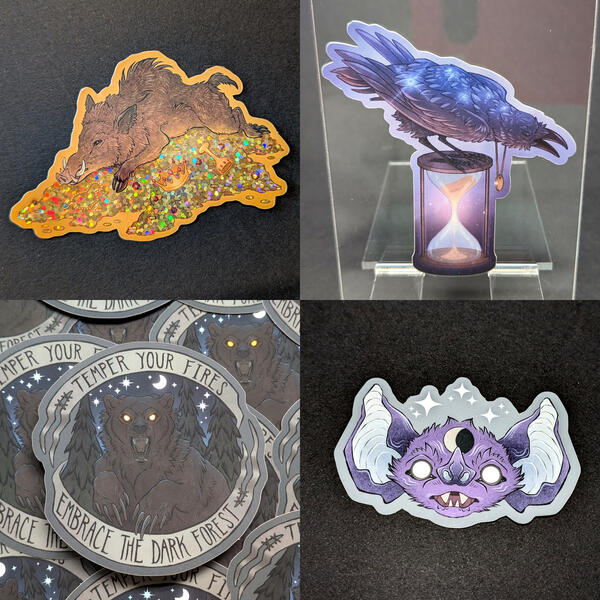 Moon face bat sticker Moon face bat sticker