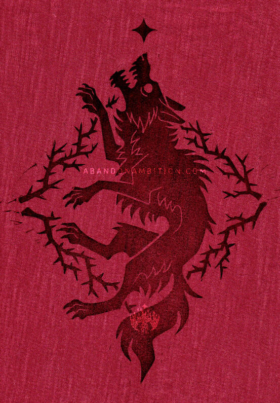 Thorn Wolf II on fabric