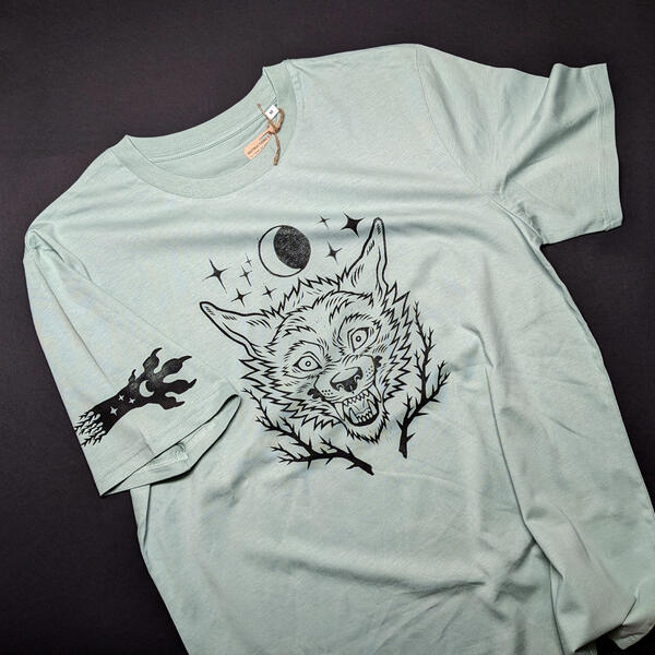Wolf of the Thorn Wood linocut tee Wolf of the Thorn Wood linocut tee