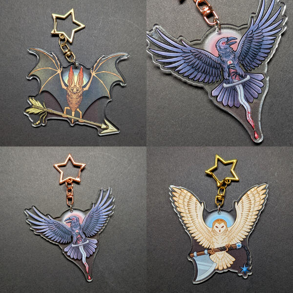 Winged Familiars of War Charms